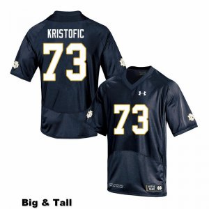 Notre Dame Fighting Irish Men's Andrew Kristofic #73 Navy Under Armour Authentic Stitched Big & Tall College NCAA Football Jersey JZP4399YX